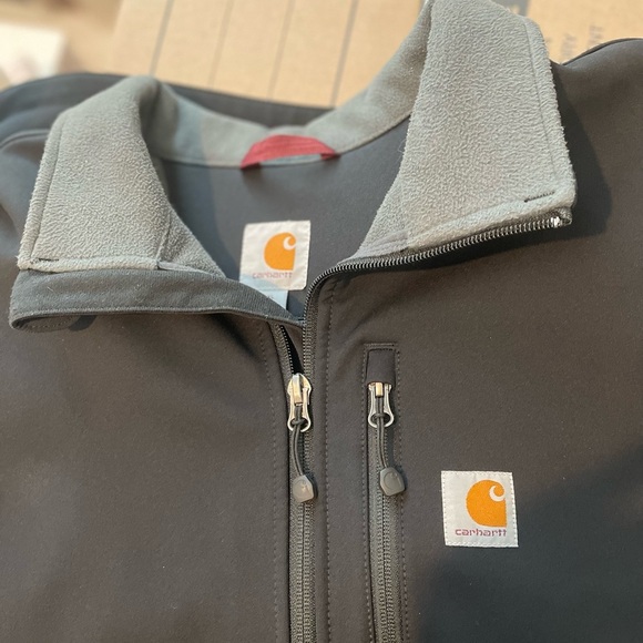 Carhartt Black Softshell Jacket with Gray Accents - Picture 4 of 4